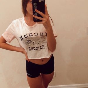 Cropped Arizona shirt light tie dye